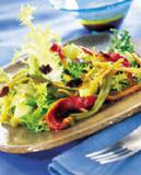 Ensalada templada de gulas y gambas